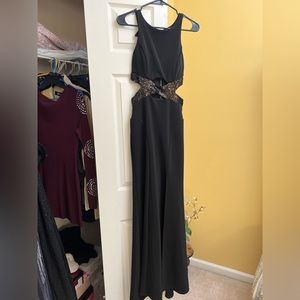 New prom dress with side slit and sequin size 5